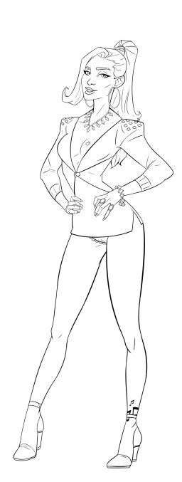 Elle lineart sexy politics