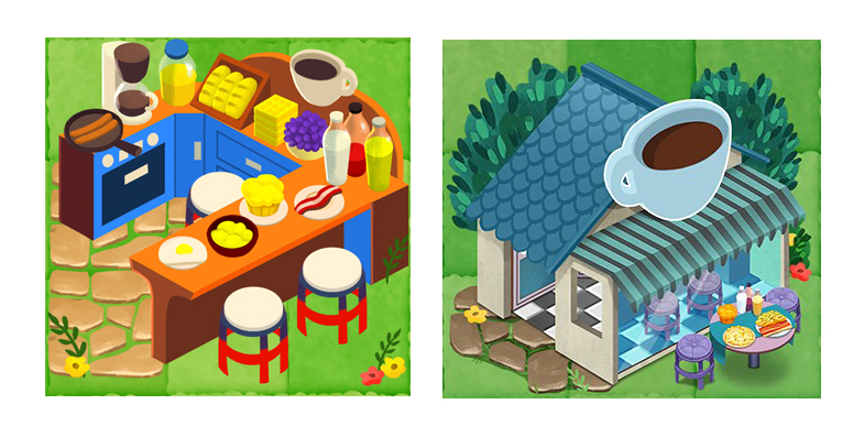 Booty Farm farm sim dating sim resource management casual breakfast counter