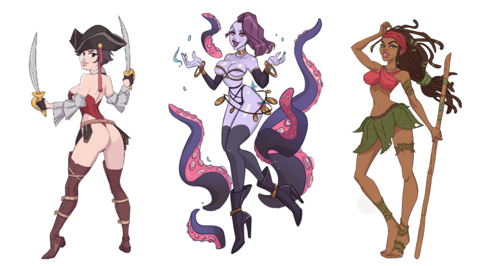 star crossed sea long lost lust event skins nutaku tender troupe ralinna leslie kraken talia pirate girl